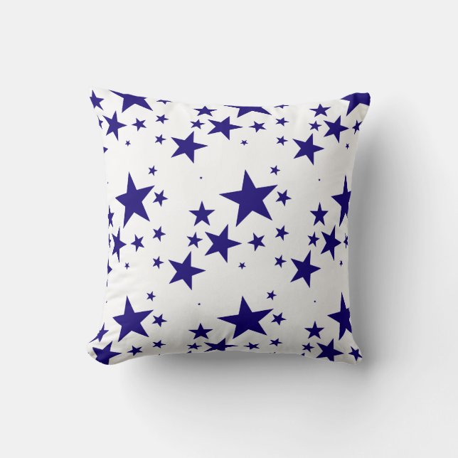 Almofada 4o do teste padrão do respingo da estrela azul de (Frente)