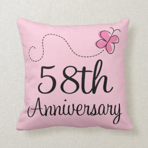Almofada 58th Presente da celebração do aniversário