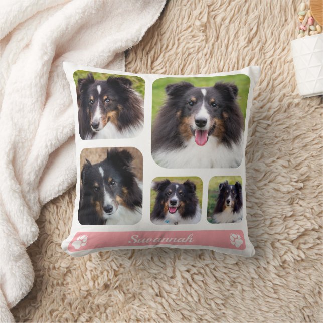 Almofada 5 Modelo de Colagem de Fotos Personalizado Com Nom (Cobertor)