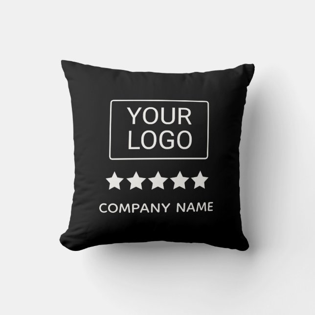 Almofada 5 Star Business Logo Minimal Professional Black (Frente)