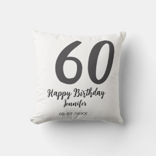 Almofada 60º aniversário adicionar nome data ano modelo neg