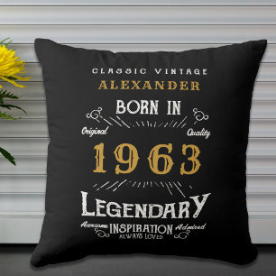 Almofada 60º aniversário de 1963 Adicionar nome Legenda Dou