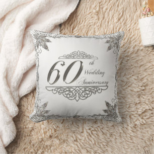 Almofada 60th Travesseiro decorativo do aniversário de