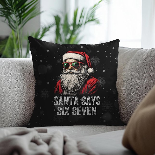 Almofada 67 Meme Funny Santa Says Six Seven Christmas (Criador carregado)