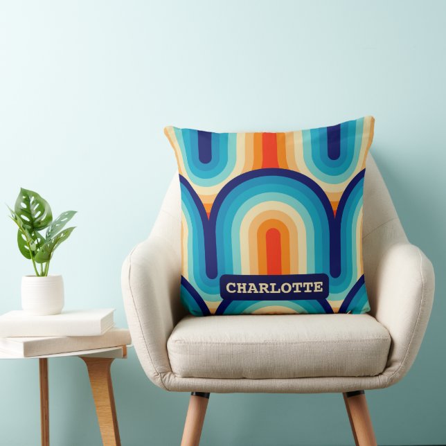 Almofada 70s Rainbow Curves (Cadeira)
