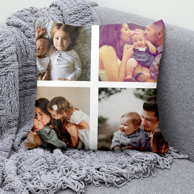 Almofada 8 Colagem de Fotos Personalizadas (Criador carregado)
