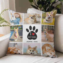 8 Colagem Fotográfica I Love My Dog Paw Print