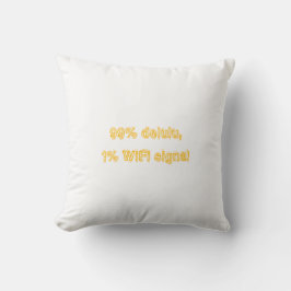 Almofada 99% Delulu,1% WiFi Signal-Gen Z funny Quote Pillow