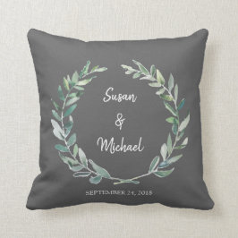 Almofada A aguarela rústica sae do casamento dos noivos