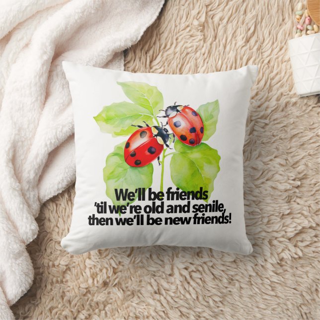 Almofada A amizade entre Damybugs cita o senil estranho do  (Cobertor)