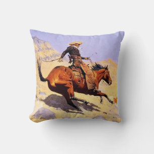 Almofada A Arte Western Cowboy por Frederic Remington