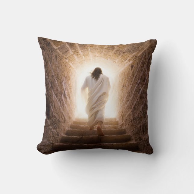 Almofada A Ascensão - Jesus Andando à Luz (Frente)