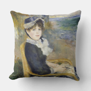 Almofada À Beira-Mar, Retrato de Pintura a Óleo, Renoir