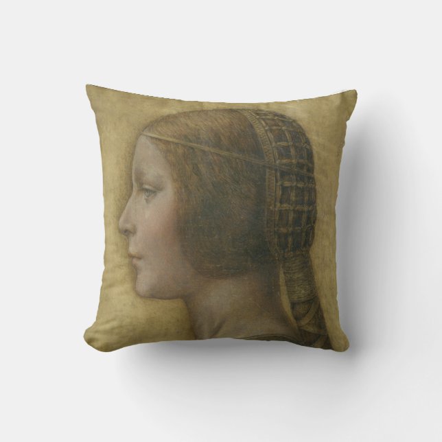 Almofada A bela princesa (por Leonardo da Vinci) (Frente)