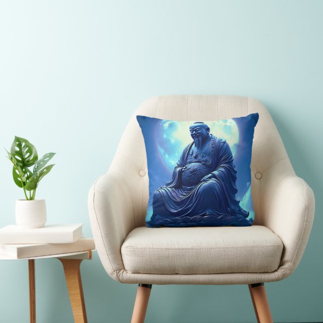 Almofada A Benção da Lua Sobre a Estátua Celestial (Cadeira)