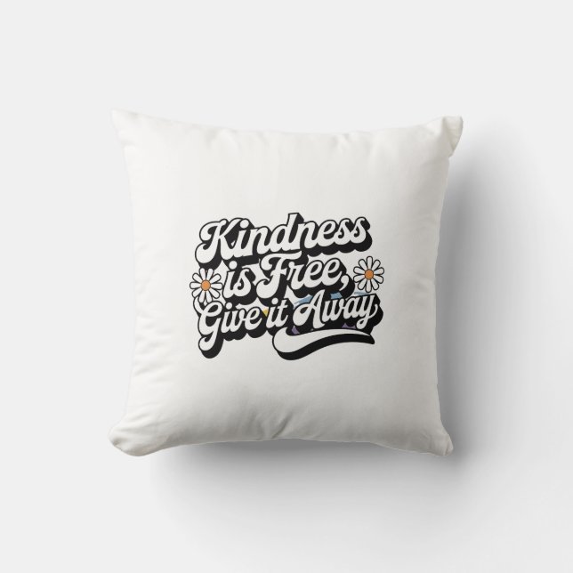 Almofada "A bondade é livre, dá-lhe saída" (Frente)