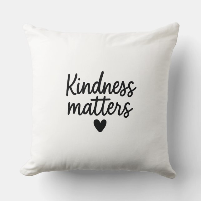Almofada A bondade importa - citação inspiradora minimalist (Frente)