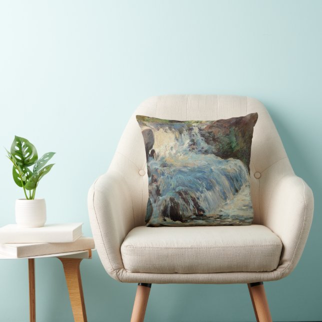 Almofada A cachoeira de Twachtman, Impressionismo Vintage (Cadeira)