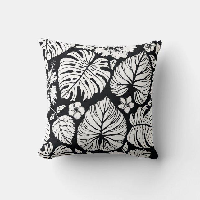 Almofada A Camisa Havaiana Aloha É Um Padrão De Fundo Invis (Frente)