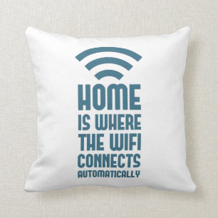 Almofada A casa é o lugar onde WIFI conecta automaticament