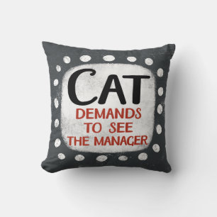 Almofada A Cat Exige Ver O Travesseiro decorativo Do Gerenc