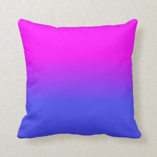 Almofada A cor de néon da máscara de Ombré do rosa azul