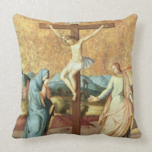 Almofada A crucificação com o Virgin e o St John o Ev