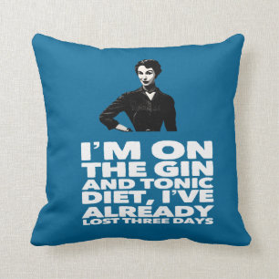 Almofada A dama vintage da Dieta Gin e Tonic