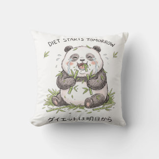 Almofada A Dieta Começa Amanhã Arte de Meme de Panda Choran