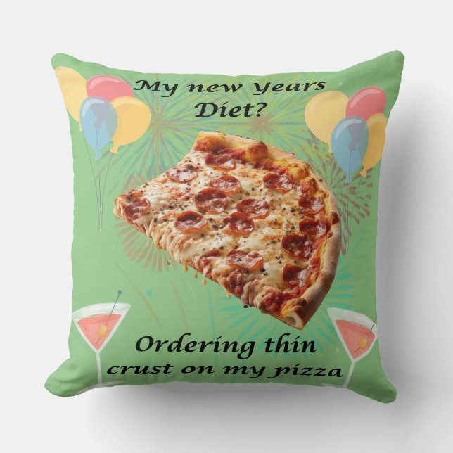 Almofada A dieta dos meus anos novos? (Frente)