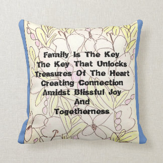 Almofada A Família É O Travesseiro decorativo-Chave