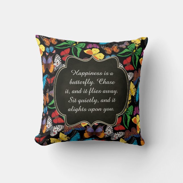 Almofada A felicidade é uma borboleta (Frente)