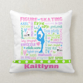 Almofada A figura patinador Pastel personalizada exprime a