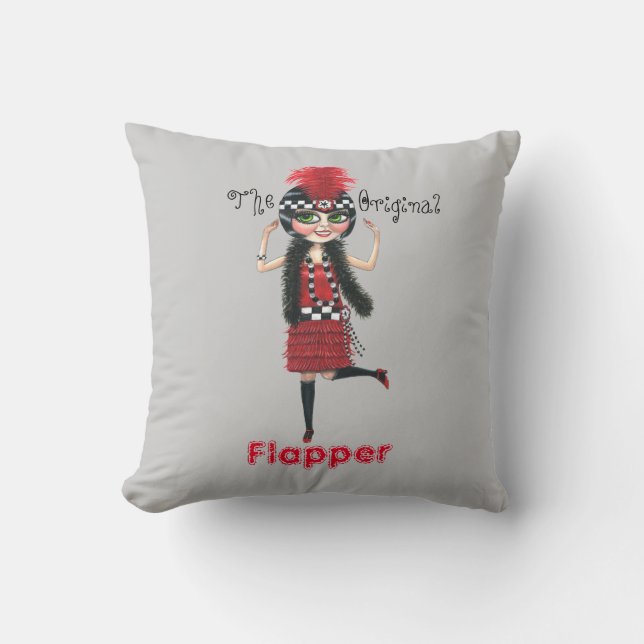 Almofada A Flapper Original Roaring '20's Cute Dancing (Frente)