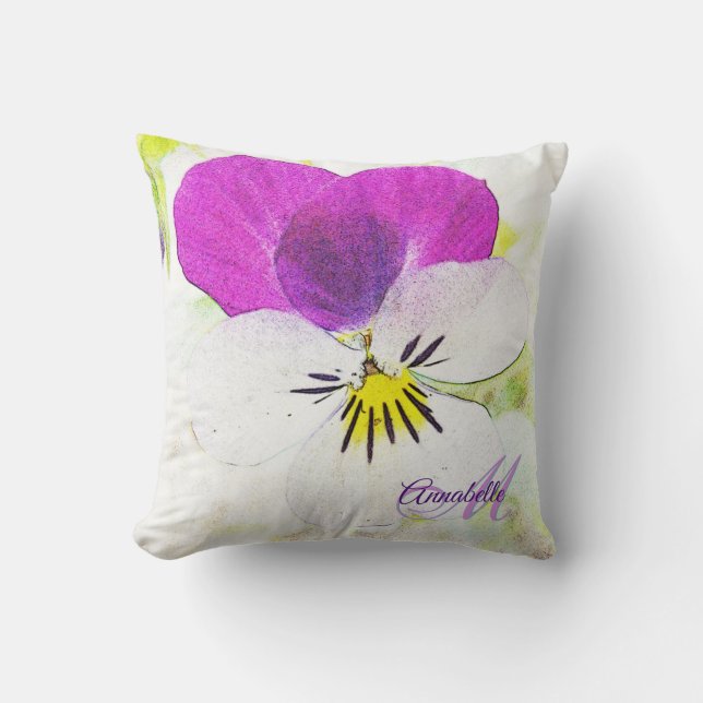 Almofada A Flor Mais Cutil - Monograma de Viola (Frente)