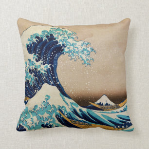 Almofada A grande onda pelo japonês de Hokusai