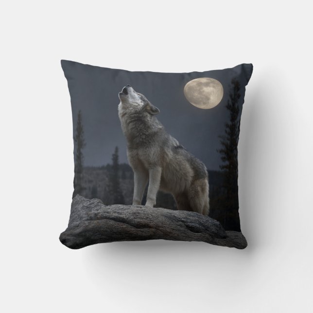 Almofada A Howling Wolf (Frente)
