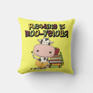 Almofada A leitura é MOO-velous