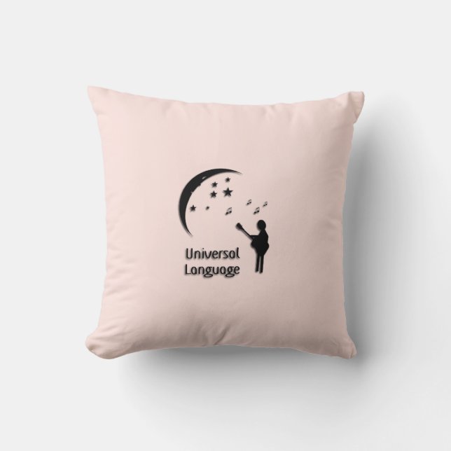 Almofada A Linguagem Universal Rosa (Frente)