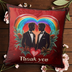Almofada A magia do momento: silhuetas gays elegantes.