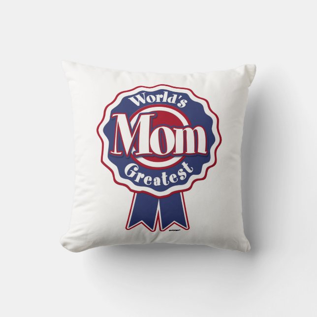 Almofada A maior fita azul da mamãe (Frente)