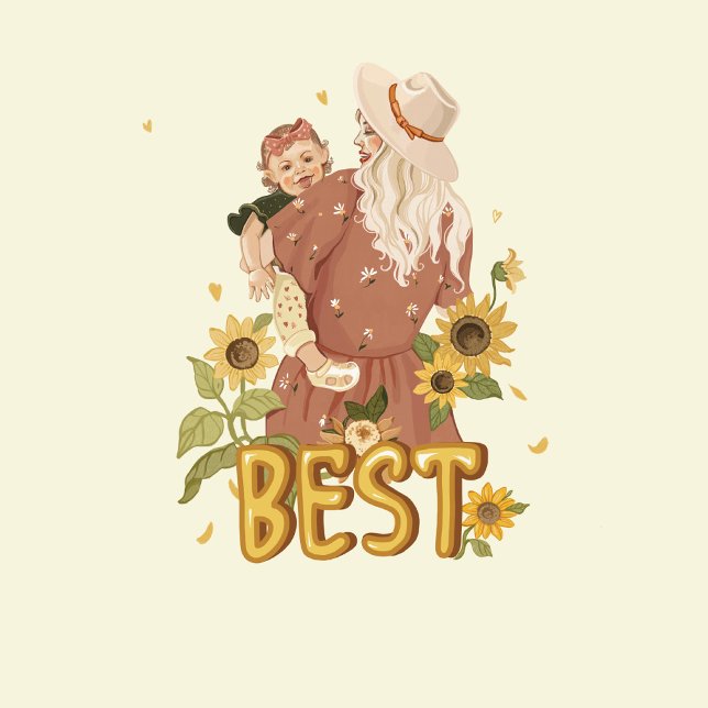 Almofada "A maior mãe do estilo Boho do tempo" (Criador carregado)