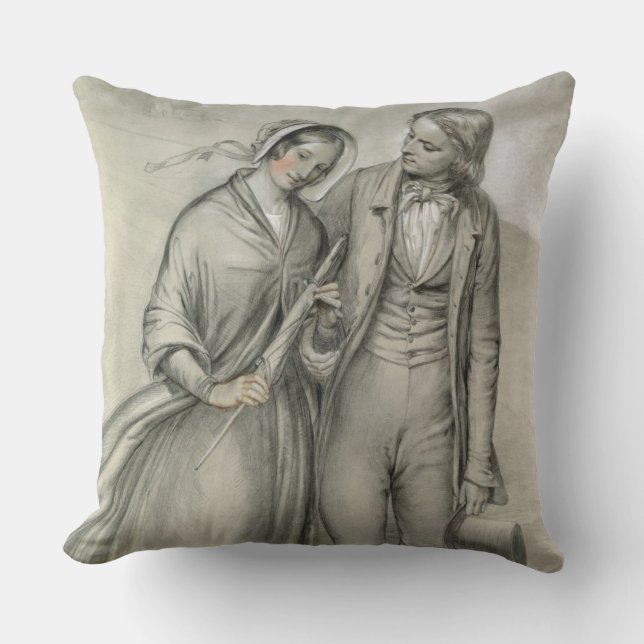 Almofada A manhã do casamento - a partida, c.1846 (Frente)