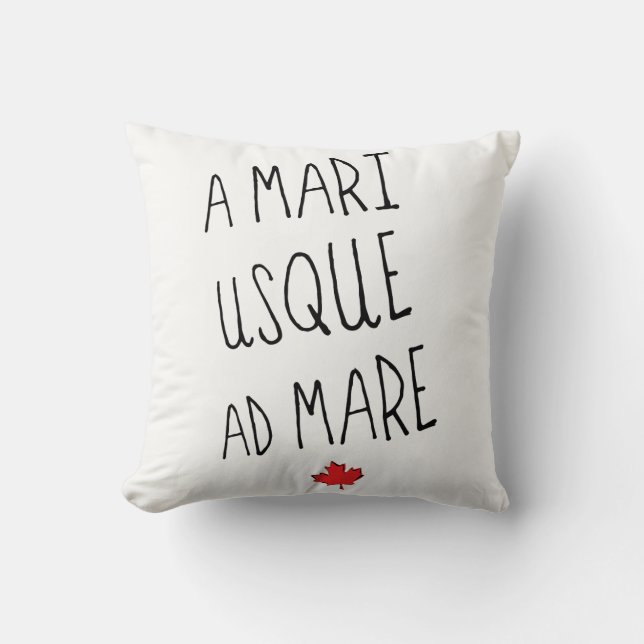 Almofada A Mari Usque Ad Mare, Canadian Motto, Canadá (Frente)