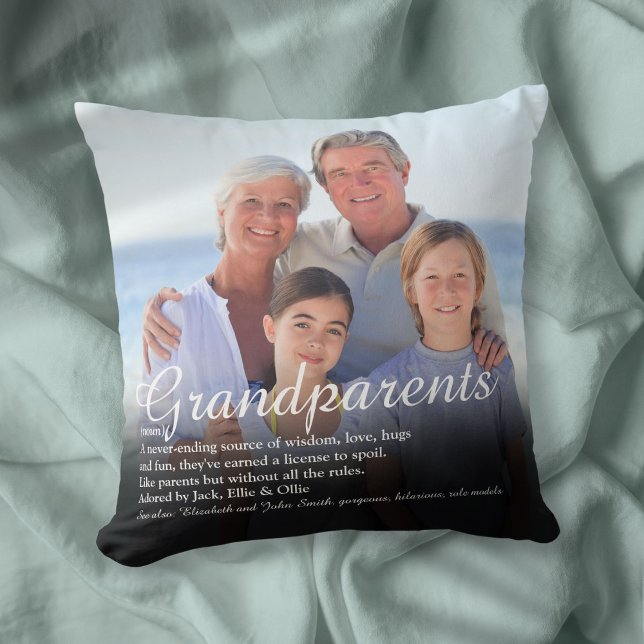 Almofada A melhor definição de avós do mundo (World's Best Ever Grandparents Definition Throw Pillow)