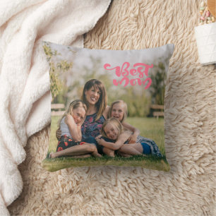 Almofada A Melhor Floral de Dia de as mães Mãe Personalizad