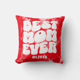 Almofada A Melhor Mãe Personalizada, Tchau Vermelho
