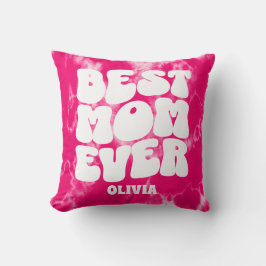 Almofada A Melhor Mãe Sempre Rosa, Tinta Rosa.