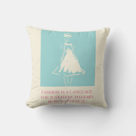 Almofada A moda é uma língua