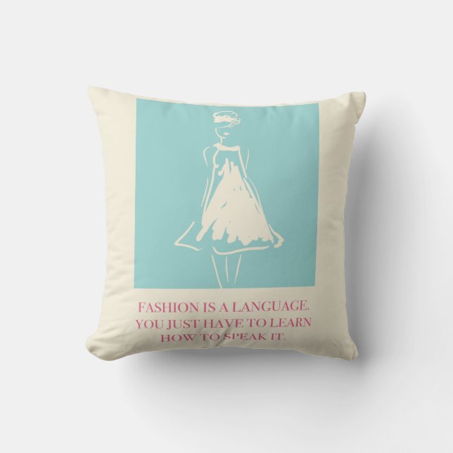 Almofada A moda é uma língua (Frente)